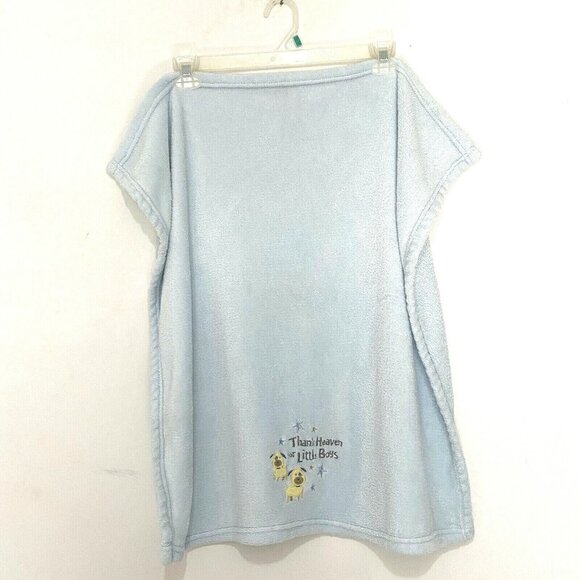 Little Beginnings Boys Super Soft Blue Blanket with Puppies - Picture 7 of 9